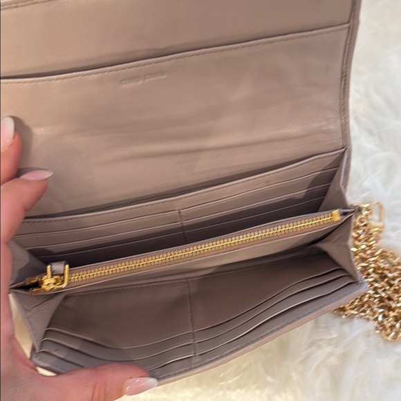 Miu Miu Gray Wallet with Gold Chain - Picture 10 of 14